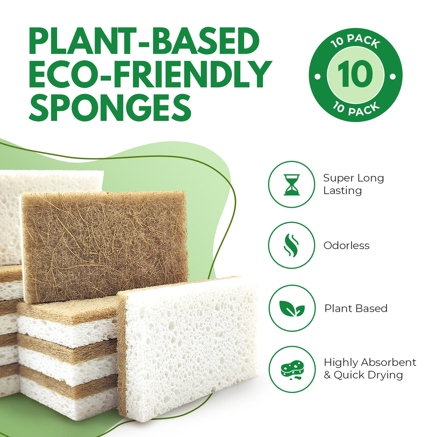 Biodegradable Cellulose Compressed Sponges - Kitchen Sponges for Clean –  Airnex