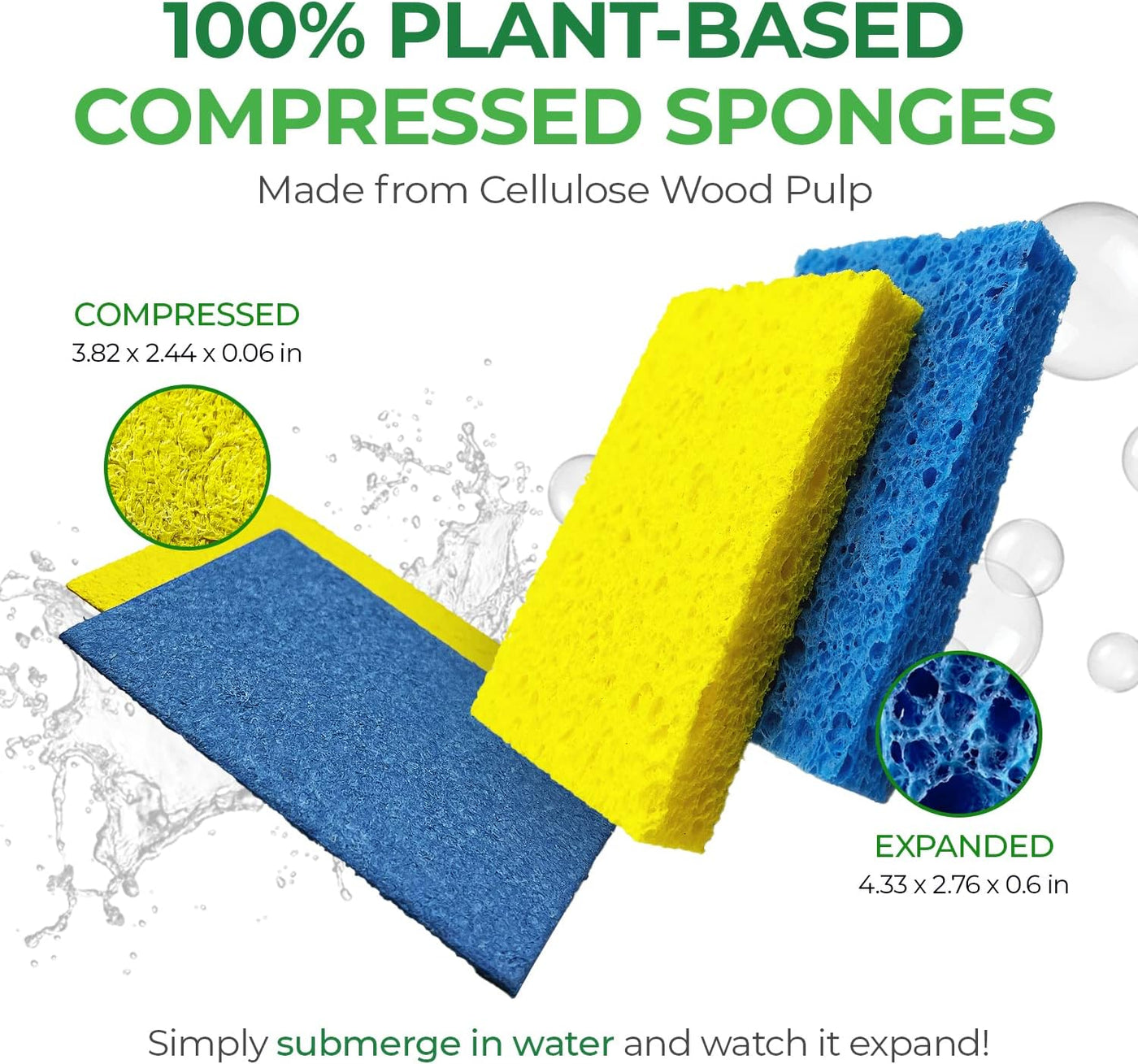 Biodegradable Natural Kitchen Sponge - Compostable Cellulose and Cocon –  Airnex
